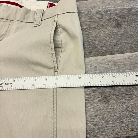 Vintage Y2K Levis Cream Womens JR 7 Low Rise Stretch Flared Bell Bottom Jeans - Picture 9 of 11